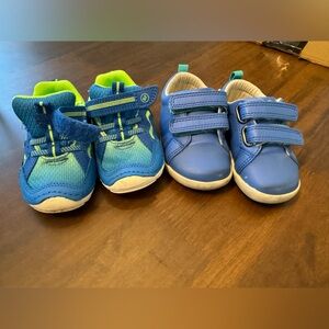 Gently used toddler boy shoes. Ten Littles Size 5.5 and Stride Rite Size 5